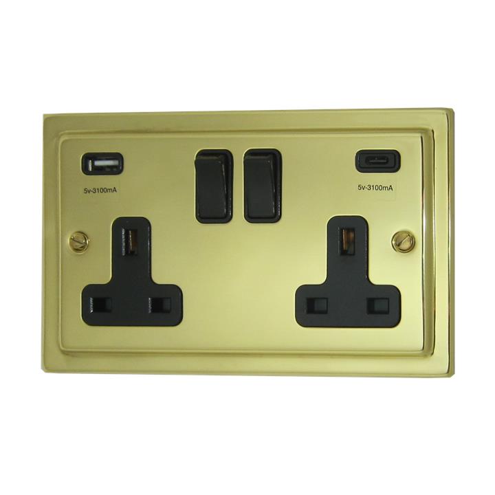 Polished Brass/Black